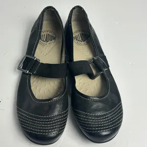 Palladium Womens Black Leather Mary Jane Flats Contrast Stitch Buckle 8.5 39.5 thumbnail 2