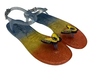 Betsey Johnson Tabby Glitter Ombre Jelly Sandals with Butterfly Accent Size 7 thumbnail 1