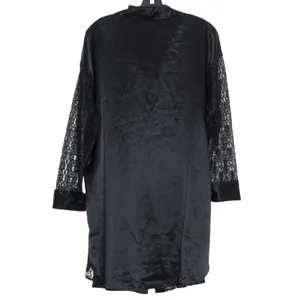 Vintage Victorias Secret Sleep Shirt Gold Label Whimsigoth Lace Witchy Black M/L thumbnail 2