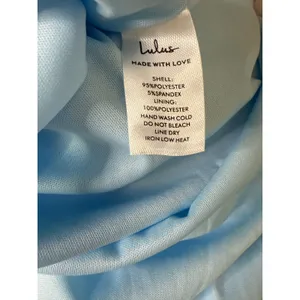 NWT Lulus Elegant Finesse Pleated Cutout Strapless Bodice Maxi Dress S Blue thumbnail 11