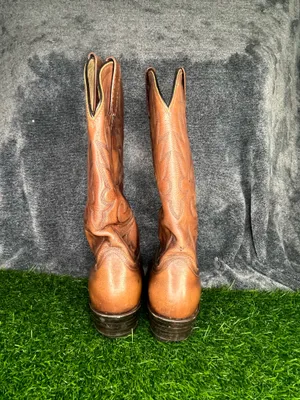 Dan Post Brown Leather Western Cowboy Boots Pointed Toe Men Size 8 D thumbnail 4
