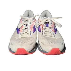 Brooks Women's Ghost 14 Running Shoe - White/Purple/Coral Size 7.5 thumbnail 3