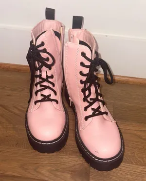Pink Combat Boots  thumbnail 1