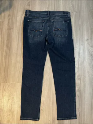 7 for all mankind Josefina skinny boyfriend Mid-Rise Distressed Jeans size 28 thumbnail 5