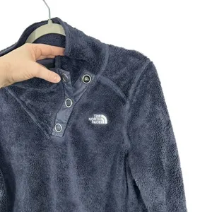 The North Face Osito Snap Neck Fleece Pullover Jacket‎ Blue Purple Womens Medium thumbnail 4
