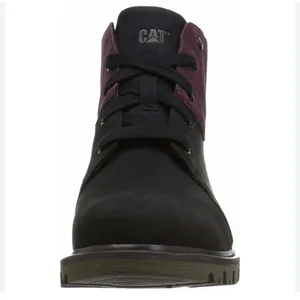 Cat Women’s Fret Faux Fur black & maroon‎ leather boots size 8.5 thumbnail 3