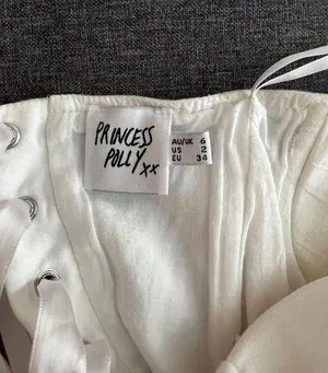 Princess Polly Endless Love Corset Top in White size US 2 thumbnail 7