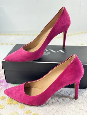 J.Crew Magenta Pink Suede Pointed Toe Stiletto Pumps Made in Italy Size‎ 8.5 thumbnail 1