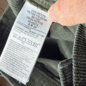 Gap 70s Flare High Rise Corduroy Pants 8P‎ Mistletoe Green Patch Pocket 29 thumbnail 6
