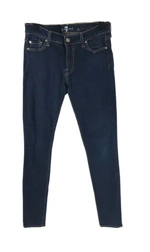 7 For All Mankind Womens Jeans The Skinny Dark Wash Blue 27 thumbnail 1