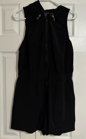 Athleta Black Boundless Hooded Romper thumbnail 1