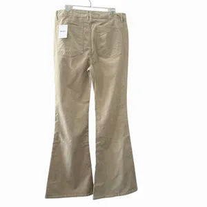 NWT Forever 21 Corduroy Flare Pants‎ Women's Size XL Tan Distressed Y2K Boho thumbnail 3