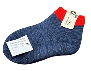 Free People Cozy Slipper Socks NEW Blue Red Grip Bottoms Lounge Cabin Socks OS thumbnail 1