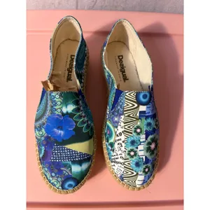 Desigual Espadrille Flats Womens Colorful Patchwork Slip‎ On Handmade Spain 37 thumbnail 2