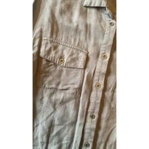 Entro Floral Embroidered Button Down‎ Womens Size S Brown Boho Utility Shacket thumbnail 4