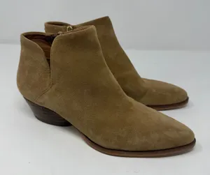 Franco Sarto Shellson Ankle Boot Tan Suede Pointed Toe Women 7M Size 7 thumbnail 1