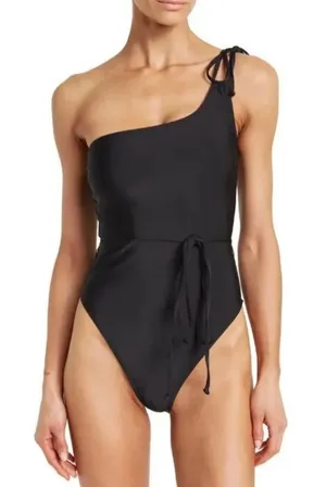 New Good American Shine One Shoulder‎ 1pc Swimsuit Sz 2 thumbnail 1