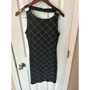 White House Black Market Black Window Weave Dress - Size XS classy stylish mini thumbnail 8