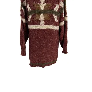 Free People Northern Lights Sweater‎ Mini Dress Boho Knit Red Size XS thumbnail 11