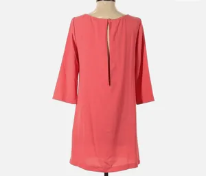 Coral Quarter Sleeve Shift Dress - Size Medium thumbnail 5