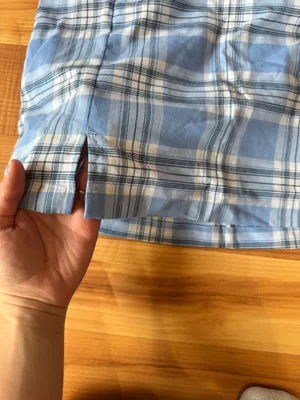 Brandy Melville Plaid Skirt Blue thumbnail 4