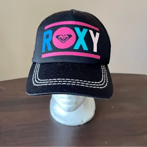 ROXY | Black Adjustable Trucker Hat thumbnail 3