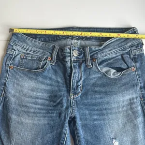 American Eagle Classic Blue Skinny Jeans with Stretch Fit thumbnail 13