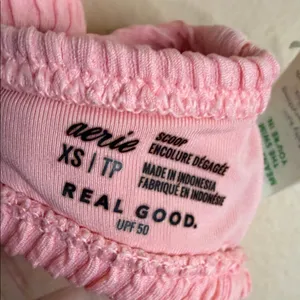aerie Pink Ribbed Tie-Side Bikini Set thumbnail 4