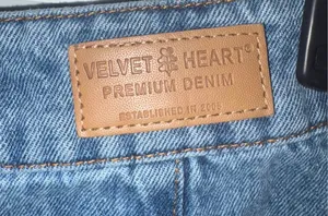 Velvet Heart High Waist Denim Maxi Skirt With Seam Detail And Front Slit - Large thumbnail 4
