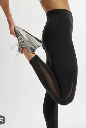 Lululemon black wunder under mesh legging thumbnail 1