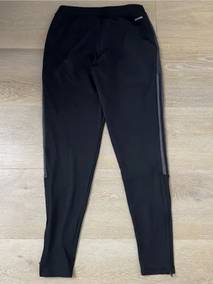 Adidas Black Track Pants with Gray Side Stripes thumbnail 6