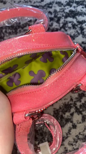 Dolls Kill x Spongebob Patrick Rhinestone Bowler Bag - Pink thumbnail 8