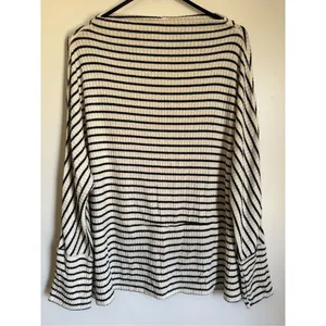 Maurices Womens Sylvan Striped Long Sleeve Tunic Top sz L Soft Strechy Casual thumbnail 2