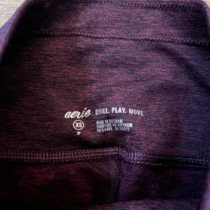 Aerie High Rise Burgundy Maroon Pocket Leggings Tights thumbnail 3