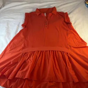 Daily Practice By Anthropologie Red Oversized Dress Size M thumbnail 1