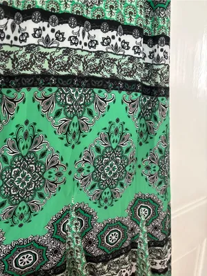 Alice & Olivia Alette Halter Maxi Dress Green‎ New Size 12 NWT Bandana Print thumbnail 6