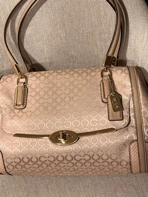COACH Madison Turnlock 2way Handbag Elegant Signature Gold Hardware Finish ✨ thumbnail 2