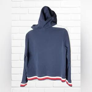 Tommy Hilfiger Women's Medium‎ Hoodie Cropped Fit Preppy Logo Hooded thumbnail 6