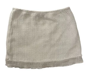 Tiger Mist Mini Skirt White w Net Overlay Sz XS EUC thumbnail 1