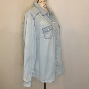 button front chambray shirt size 1 (14/16) thumbnail 5