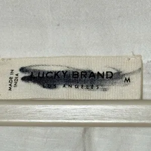 Lucky Brand White Embroidered Tassel‎ Tie Square Neck Peasant Tunic Top Medium thumbnail 3