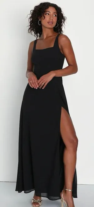 Lulu’s Remarkable Arrival Black Sleeveless Maxi Dress Size XL thumbnail 1