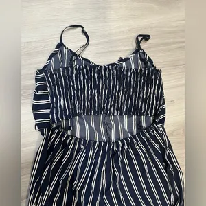 Striped‎ Navy Jumpsuit Blue Size XL thumbnail 6