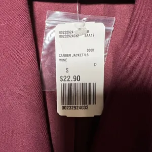 Forever 21‎ Blazer Jacket Wine Burgundy Single Button Small thumbnail 3