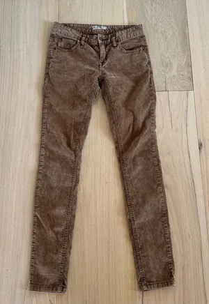 Free People Light Brown Corduroy Jeans Skinny Fit Size 26 thumbnail 1