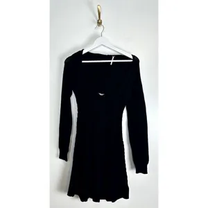 FREE PEOPLE Small World Mini Dress in Black Size Medium thumbnail 5