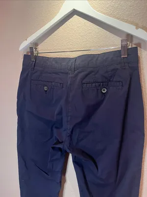 Boden Women’s Navy Blue Chino Style Cropped Pants Size 8 Petite thumbnail 6