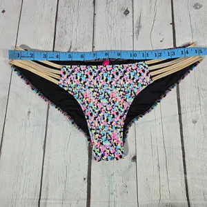 Victoria's Secret Pink Bikini Bottoms M Multicolor Abstract Print Low Rise‎ thumbnail 7