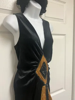 Roaring 20's Flapper Dress Costume With Bonus Wig thumbnail 5