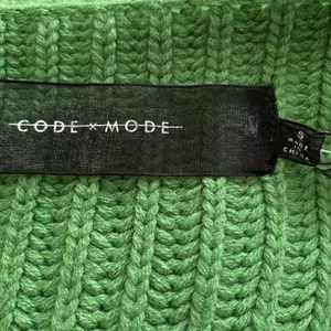 Code X Mode Cardigan Sweater S Chunky Knit Green Open Oversized‎ New thumbnail 8